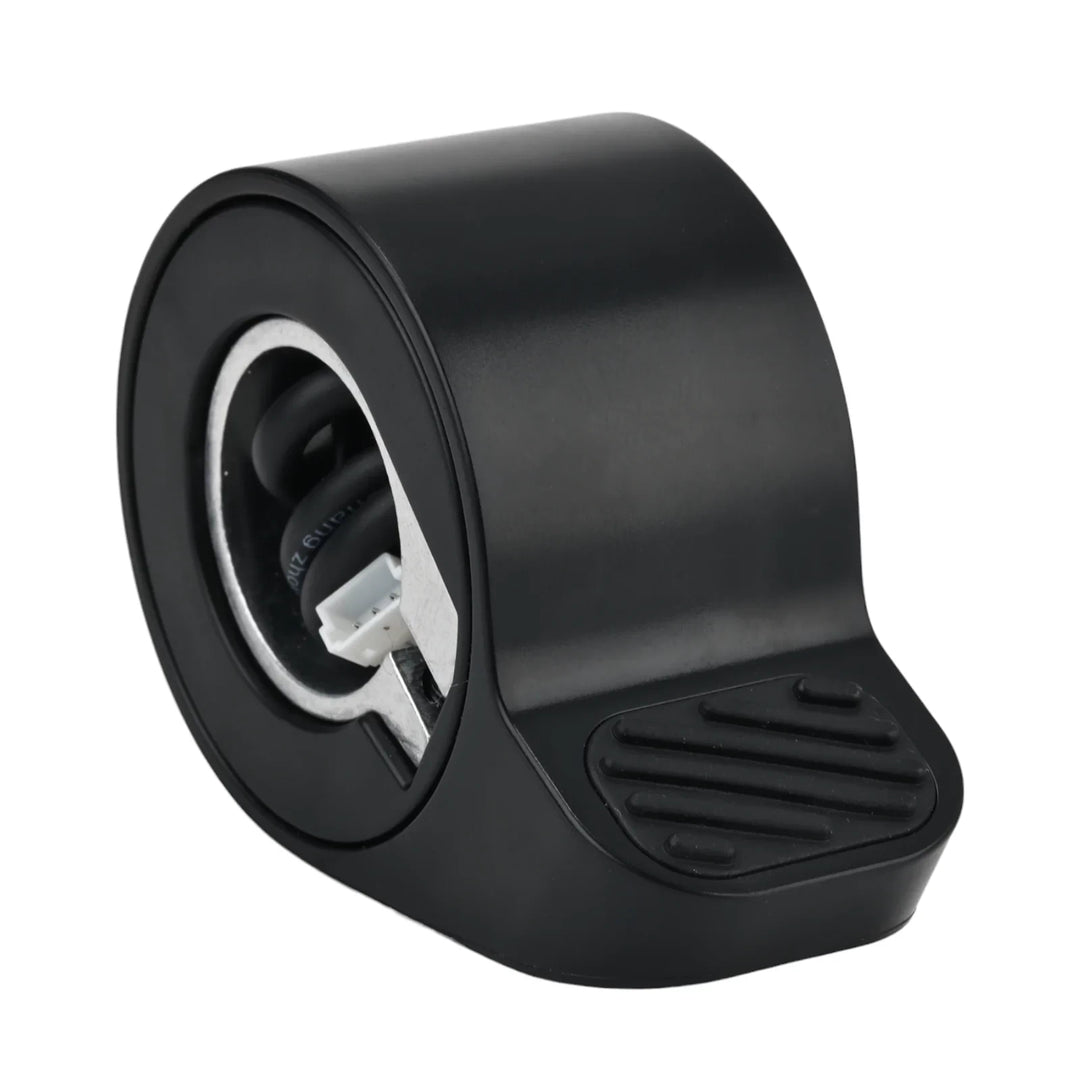 Front angled view of the Original Thumb Throttle for Segway Ninebot F2, F2 Plus & F2 Pro, with OEM rubber pad for original grip