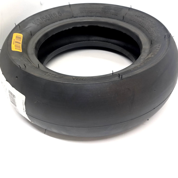  Angled view down, showing the slick tread and the inner construction of the 100/55-6.6 T41 Slicks