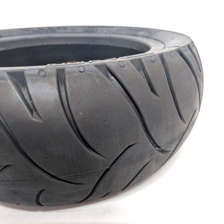 Close-up view of the stradale tread pattern of the PMT 10"x3.50 (85/250 R6.0) E-Fire Radial Scooter Tyre, for NAMI KLIMA.