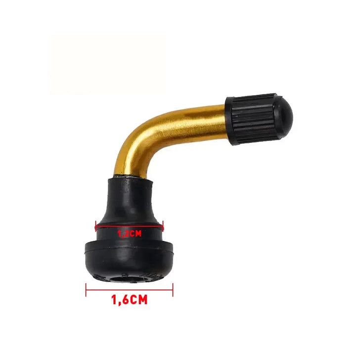 Side view of the PVR50 Tubeless valve, with a 1.2cm caliber and a 1.6cm base diameter