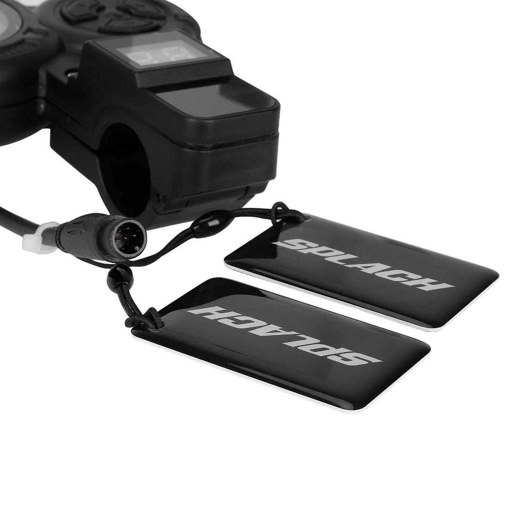 Close-up of the NFC Cards and 6-pin waterproof julet plug on the QS-S4 trigger throttle display, for Zero and Vsett electric scooters 48-72V