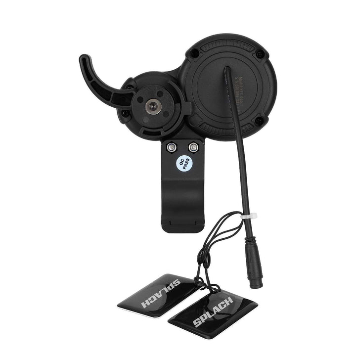 Rear view of QS-S4 trigger throttle and LCD Display with NFC security for Vsett and Zero 48-72V electric scooters.