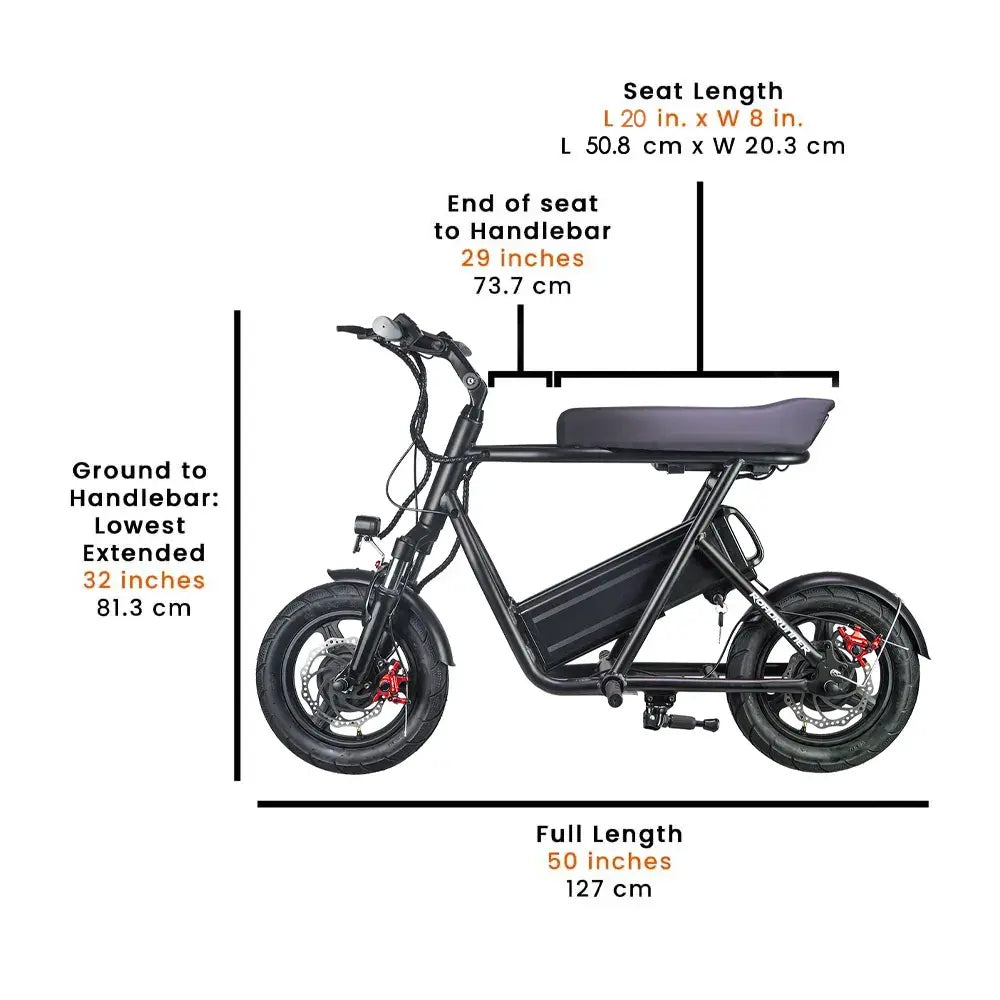 EMOVE Roadrunner V2 - Dimensions (Profile)