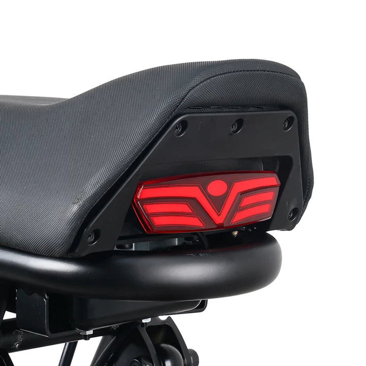 Rear seat light of the EMOVE Roadrunner V3, designed for increased visibility and rider safety during night rides.