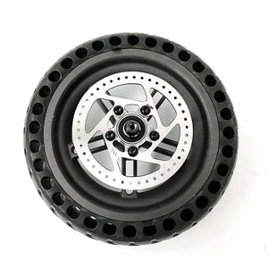 Wheel: Rear Wheel with Disc Brake Rotor (110mm) and 8.5" Honeycomb Solid Tyre - for Xiaomi M365 / 1s / Essential