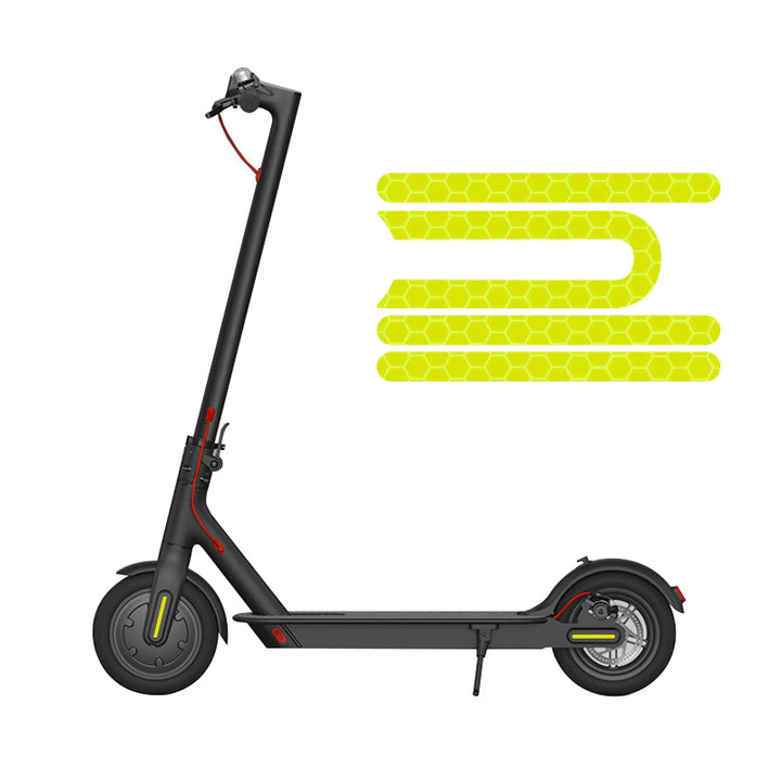 Yellow Reflective Stickers Set for Xiaomi M365 Pro Scooter - Improve safety with durable PVC reflective strips.