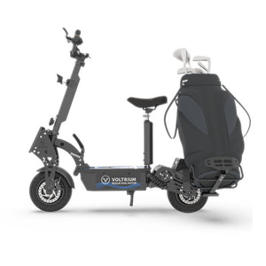 Quick Release Golf Rack fitted to Voltrium Rogue Dual Motor Electric Scooter