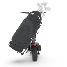 Load image into Gallery viewer, Quick Release Golf Rack fitted to Voltrium Rogue Dual Motor Electric Scooter - Rear View
