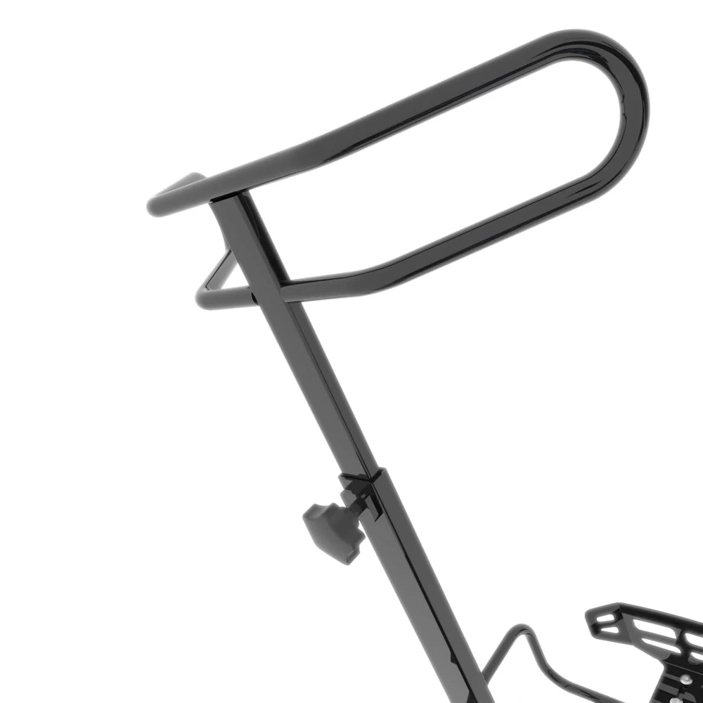 Adjustable quick-release golf rack close-up – designed for easy height adjustment to suit your golf bag.