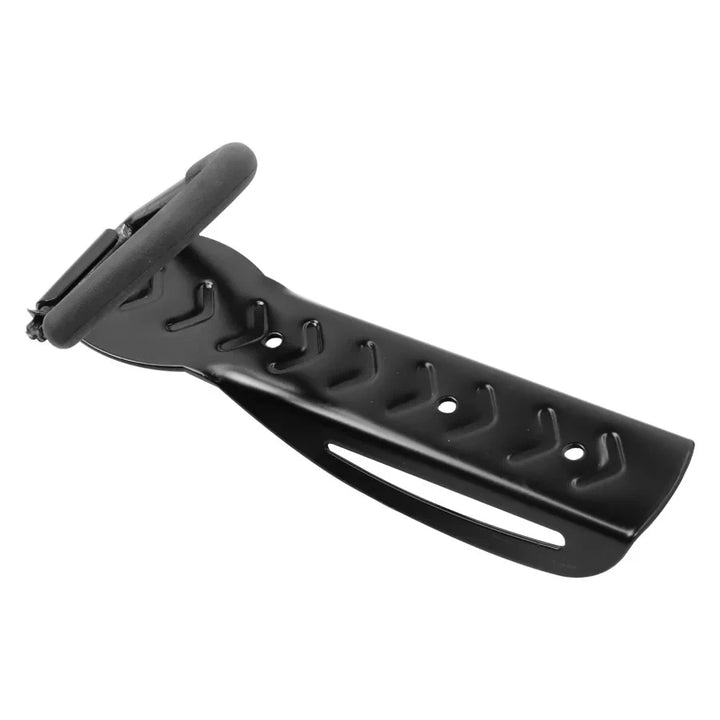 Rear wall side of heavy-duty steel scooter wall mount bracket.