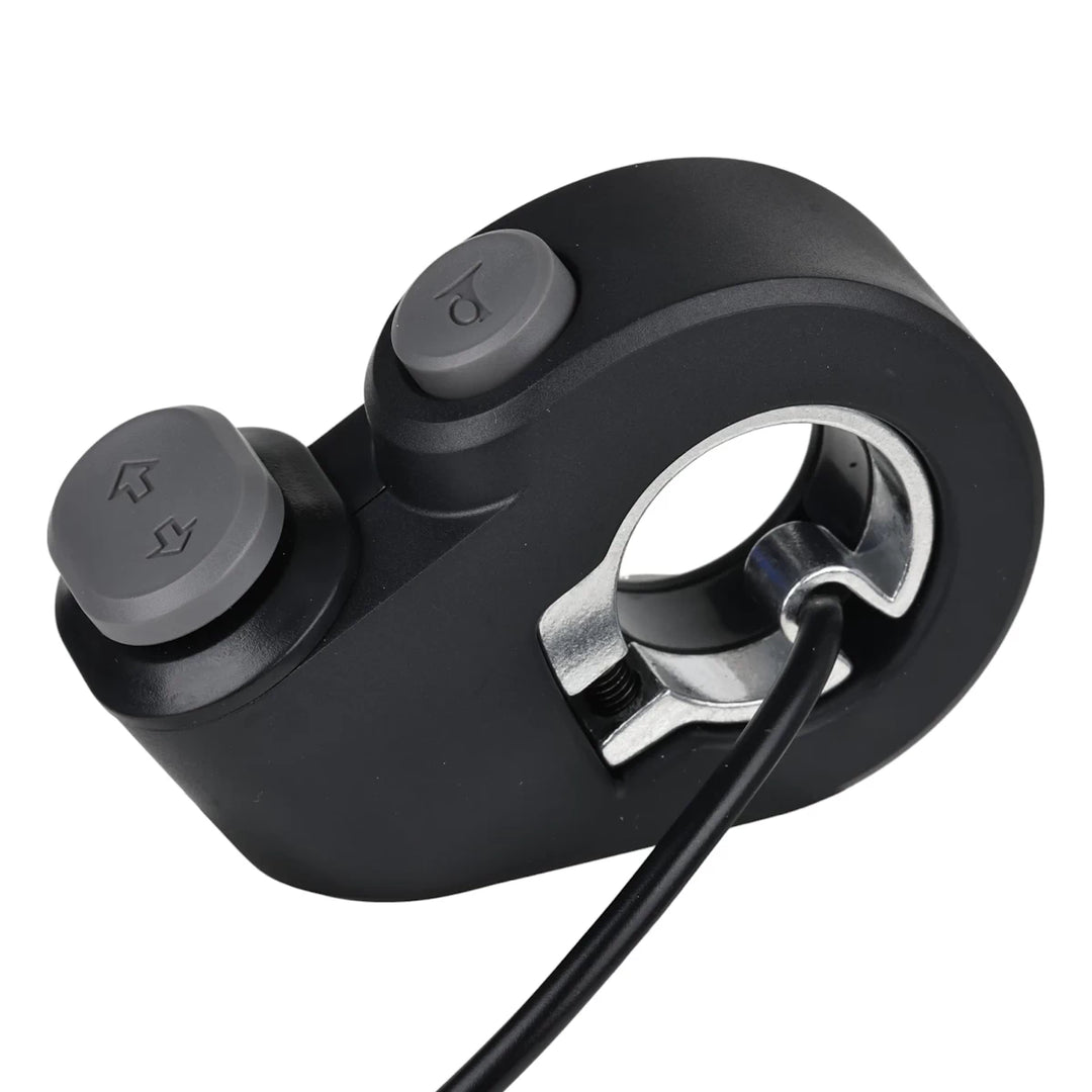 Close up of horn button and indicator switch Segway Ninebot Max G2