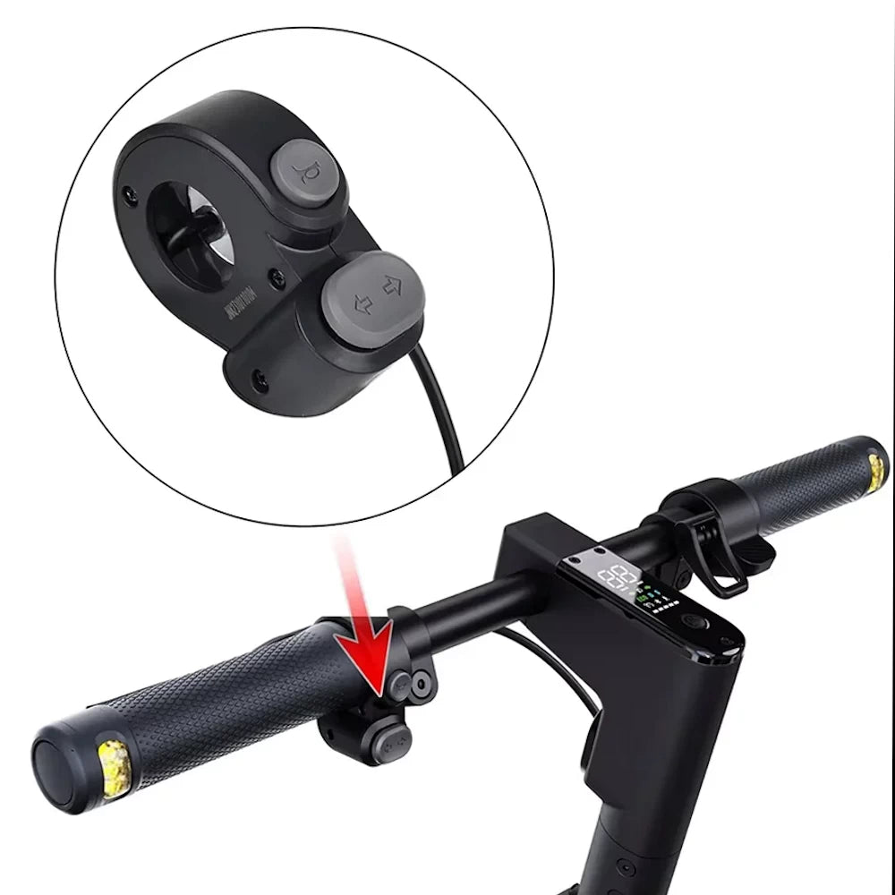 Genuine Segway Ninebot Max G2 horn and turn signal switch installed on handlebar