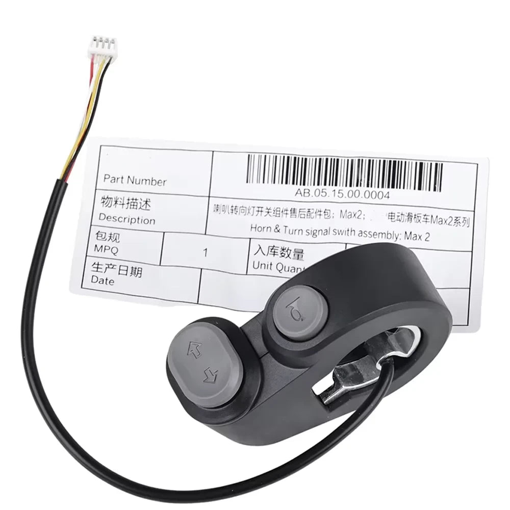 Original OEM horn and turn signal switch for Segway Ninebot Max G2 electric scooter