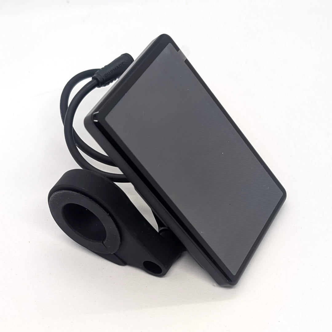 Side angled view of OEM Kaabo TFT display for Kaabo Wolf King GT, Wolf GT, Wolf Warrior X GT, Mantis King GT and Wolf King GTR electric scooters