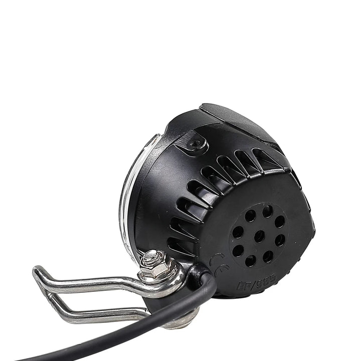 Rear view of TL985 headlight showing cooling vents and mounting bracket