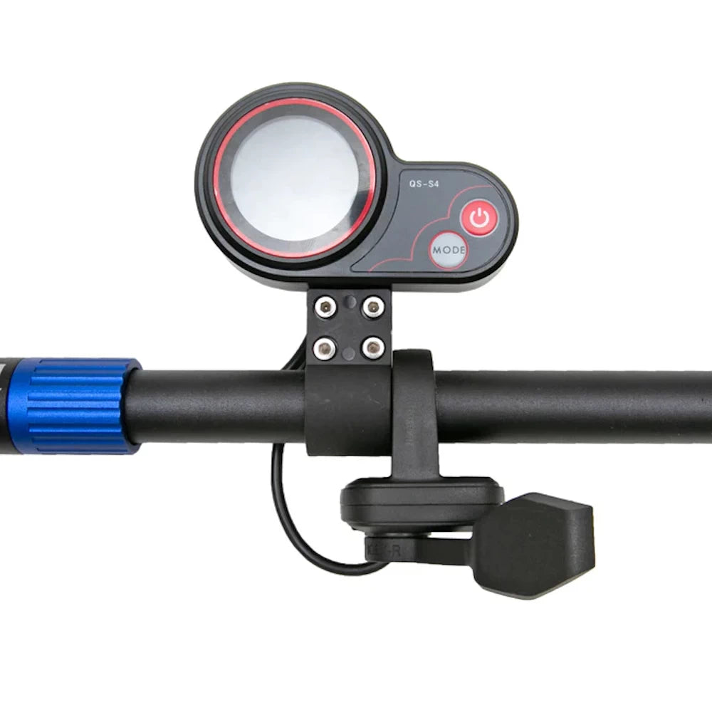 QS-S4 Thumb Throttle fitted straight on a scooter’s handlebar for an enhanced riding experience.