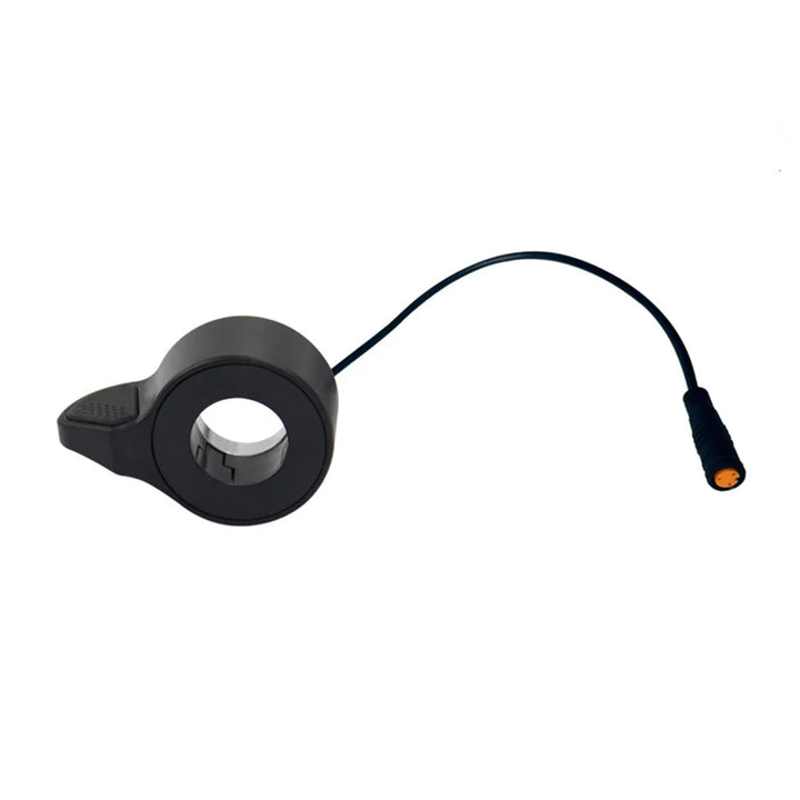 Bafang 270X thumb throttle showing 31cm cable and waterproof Julet plug