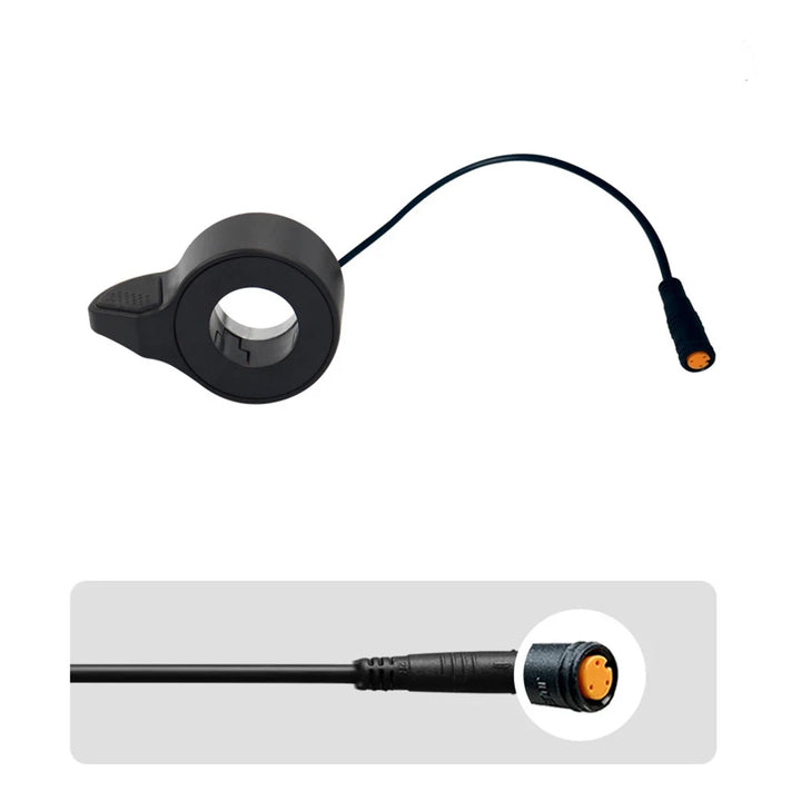 Close up of female 3 pin Julet connector on Bafang 270X ebike throttle