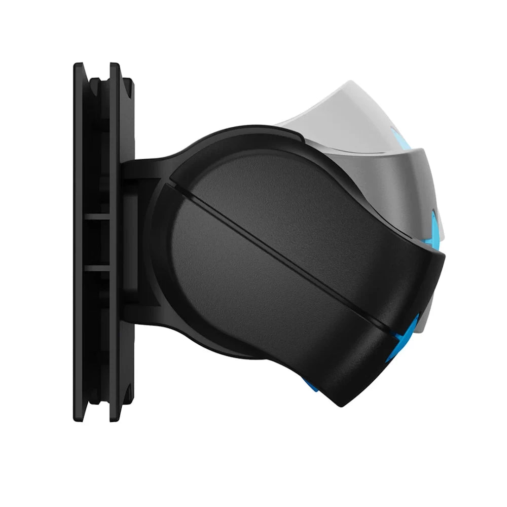 Side profile of NoxGear Tracer Lamp showing adjustable tilt angles – 100-degree flood beam alignment