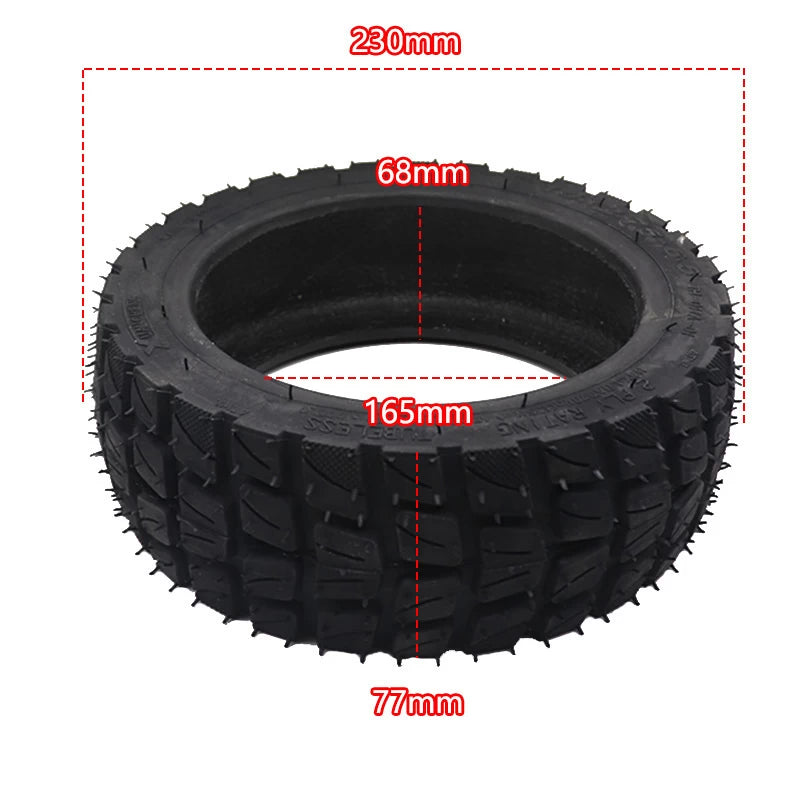 10x2.7-6.5 off-road tyre with dimension measurements labeled.