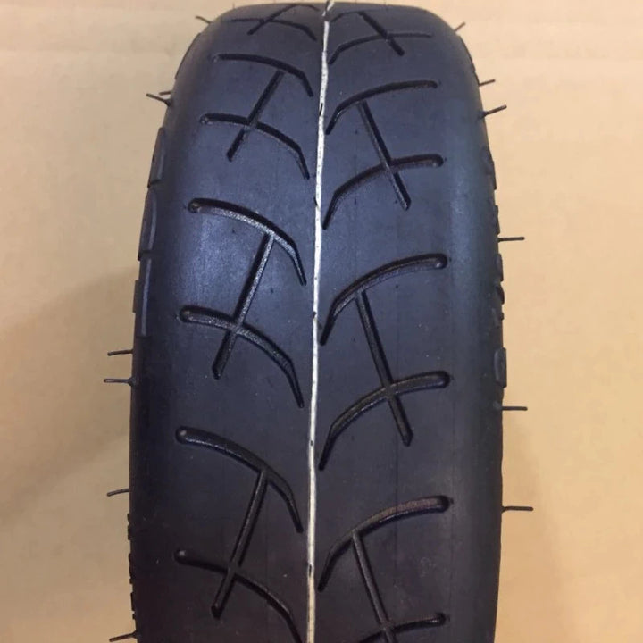 Close-up view of the tread pattern of Upgraded CST 8.5-inch tyre for Xiaomi M365 Pro, extra thick for enhanced grip and durability.