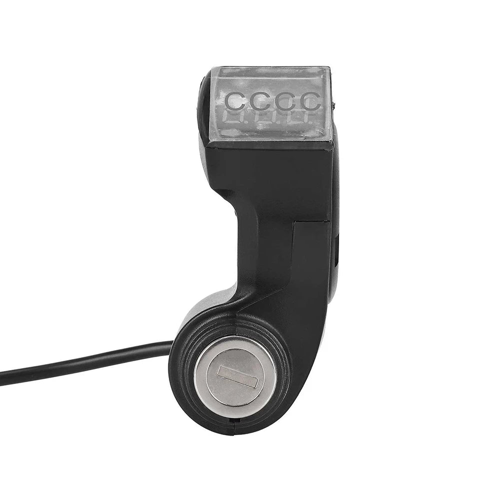 Voltmeter / Key Lock with Digital Display for Electric Scooters (Various wiring/plug options)