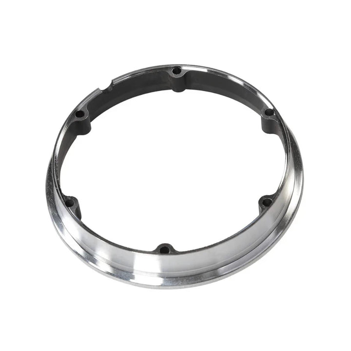 Angled rear view of VSETT 9 motor hub rim with machined edges.