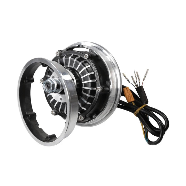 Detachable VSETT 9/VSETT 9+ hub ring shown alongside scooter motor.