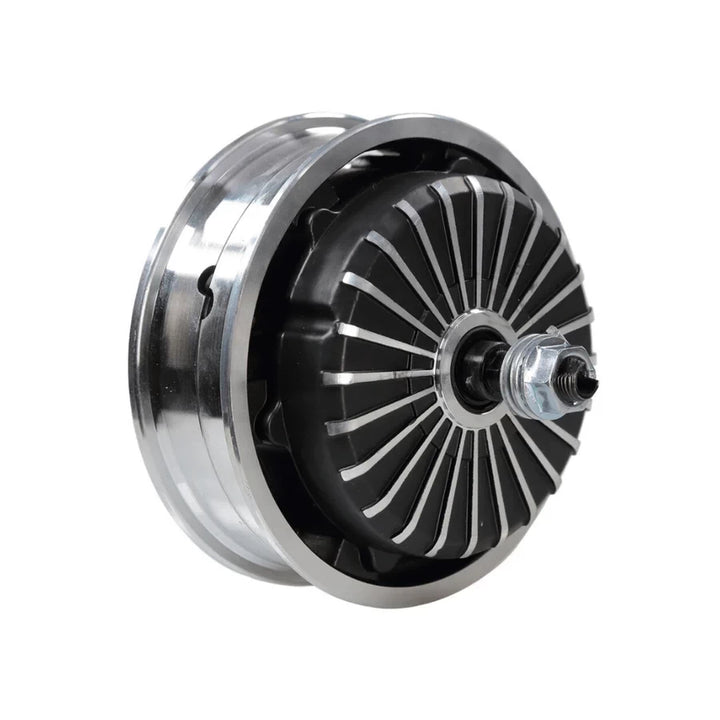 VSETT 9/VSETT 9+ motor hub ring installed on electric scooter motor assembly.