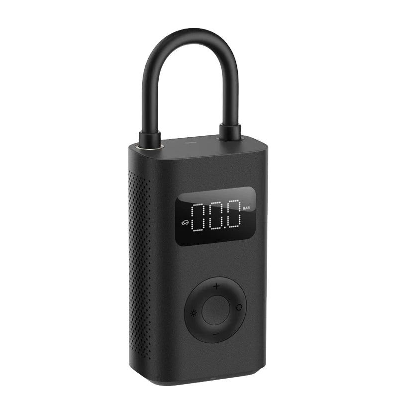 Xiaomi 1S Digital Air Pump with compact design and easy-to-use control buttons, ideal for inflating car, bike, and scooter tyres with precision and convenience.