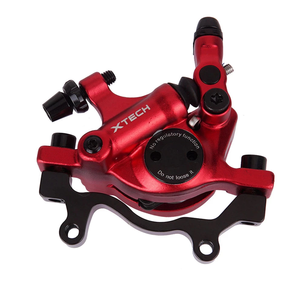 Xtech Zoom HB-100 red hydraulic brake calliper, durable and efficient braking system for electric scooters and bikes.