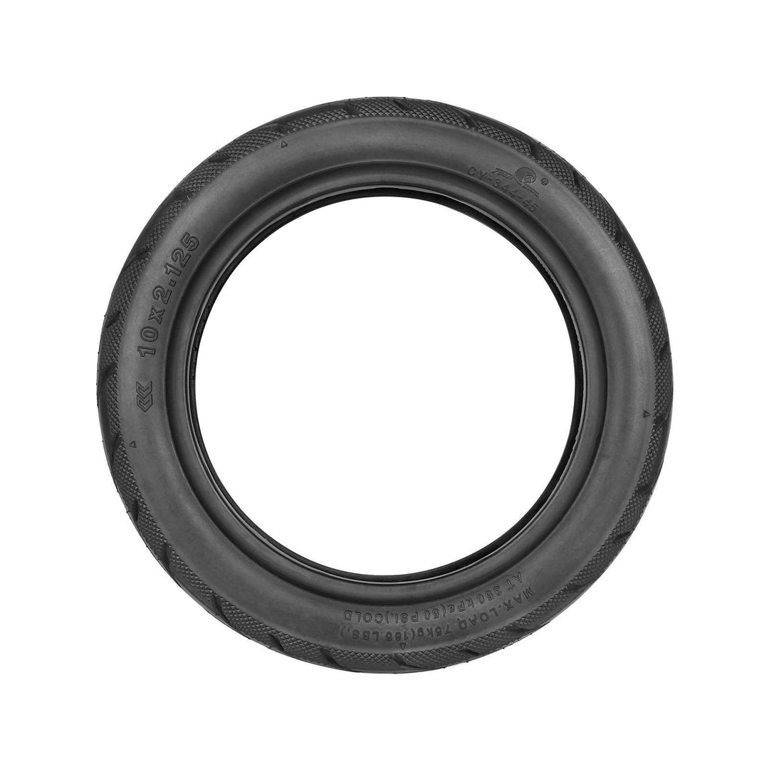 side profile 10x2.125 scooter tyre showing sidewall and diamond stipple shoulder tread, for Ninebot and Xiaomi scooters EcoMotion