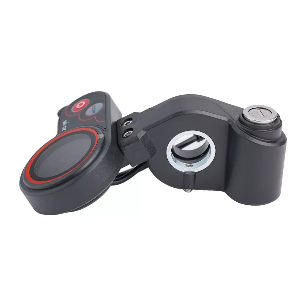 ide angle showing key ignition lock and throttle lever of ZQ-100 throttle display