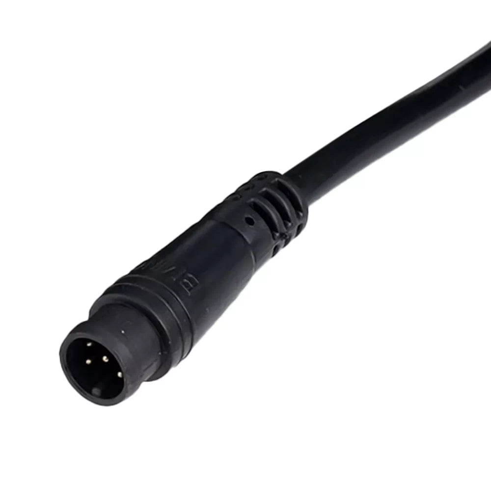 Close-up of Julet 6-pin male connector plug for ZQ-100 Throttle Display