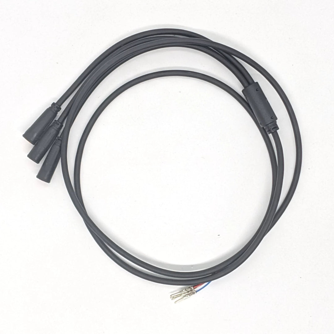 Coiled OEM replacement main connector cable for Bexly Blackhawk M10 and Apollo Phantom V2 electric scooters.
