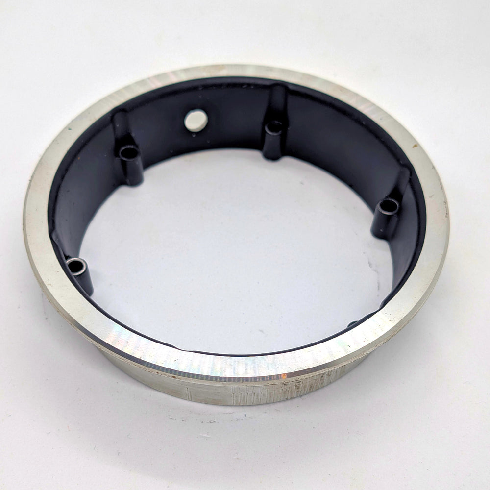 Angled view of the OEM detachable motor rim for Bexly Raven (M9)