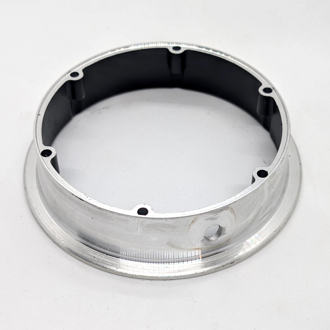 Rear angled view of the aluminium alloy replacement motor ring for the Bexly Raven (M9) electric scooter.