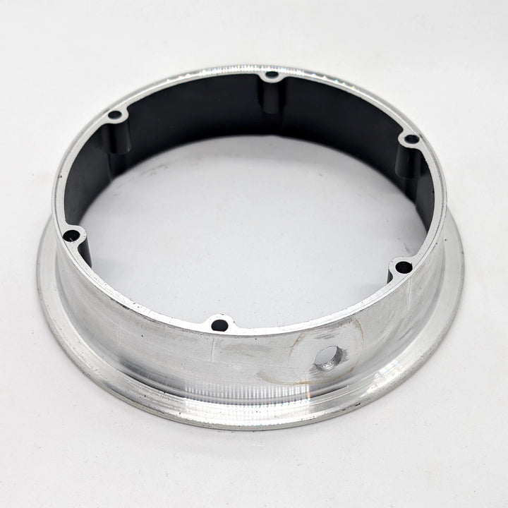 Rear angled view of the aluminium alloy replacement motor ring for the Bexly Raven (M9) electric scooter.