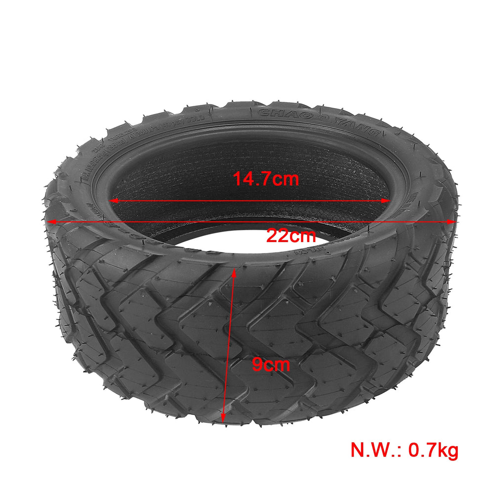 Chaoyang 80/60-6 scooter tyre dimensions 22cm diameter 9cm width and 14.7cm inner diameter