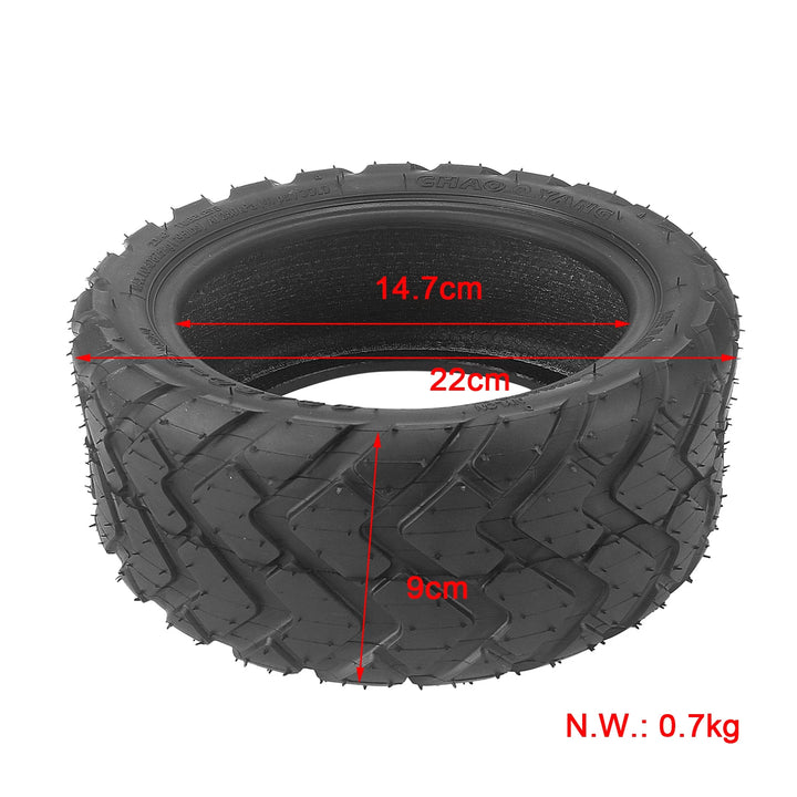 Chaoyang 80/60-6 scooter tyre dimensions 22cm diameter 9cm width and 14.7cm inner diameter