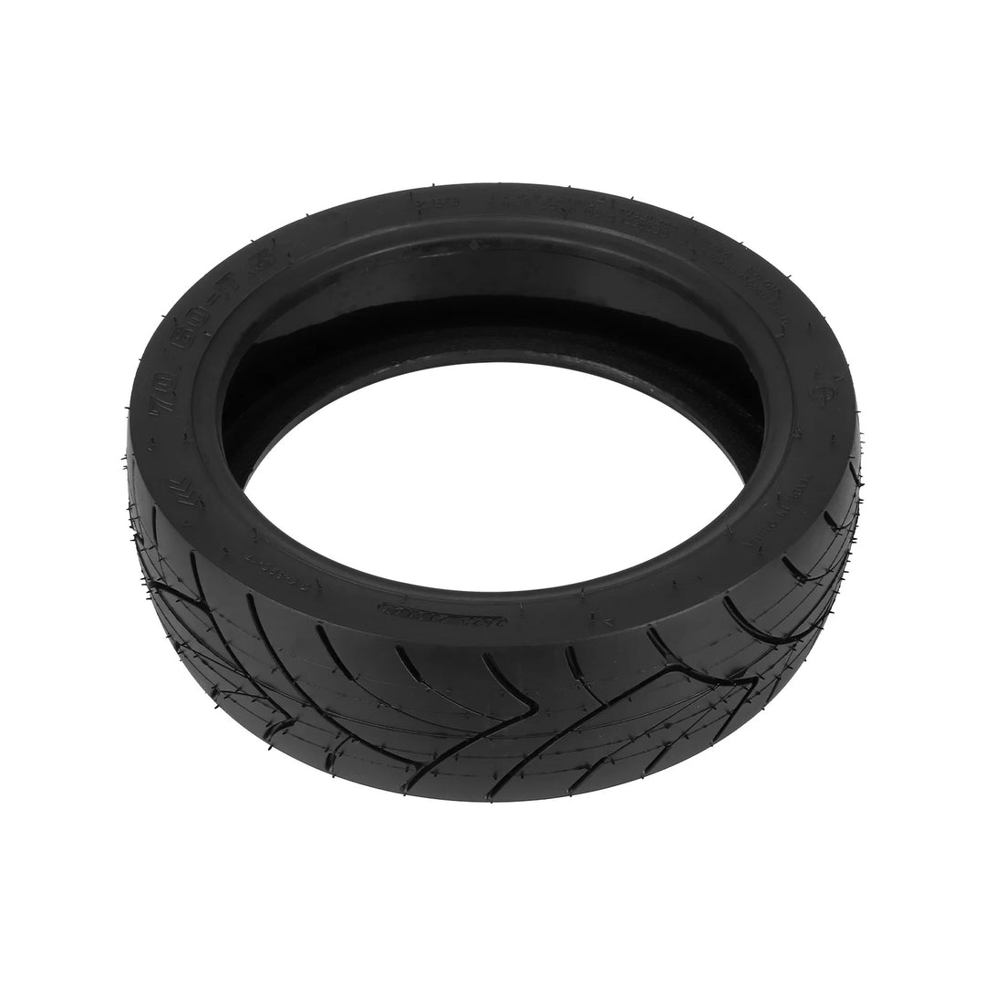 Top view of CORDIAL 70/60-7.5 tubeless self-healing replacement scooter tyre, showing directional tread and self-healing gel layer.