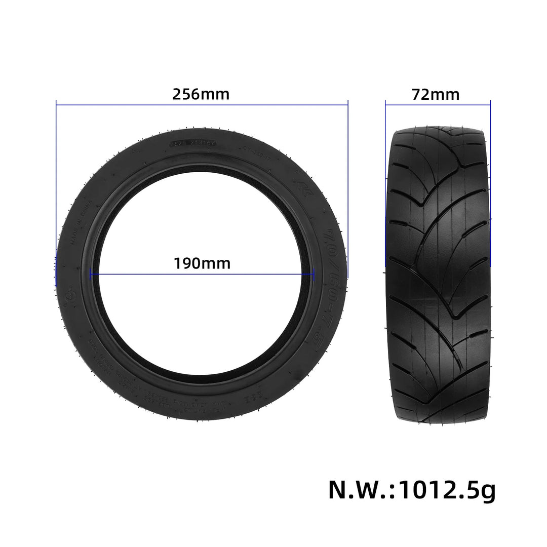 CORDIAL 70/60-7.5 tubeless tyre dimensions showing 256 mm diameter, 190 mm inner diameter and 72 mm width.