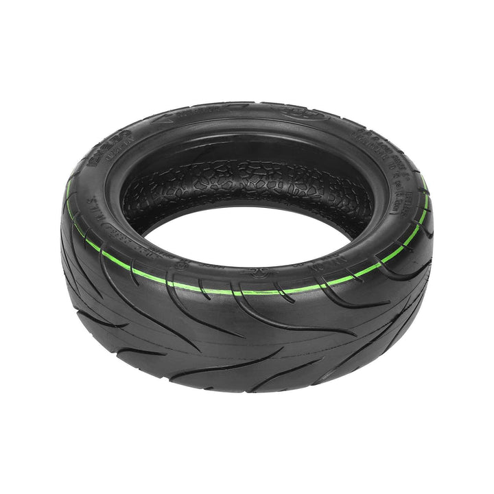 Flat lying view of the CST 10x2.50 Tubeless Electric scooter tyre, showing directional grip and internal construction.
