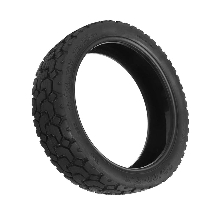 underside angle view 70/60-7.5 scooter tyre showing tread depth and profile Ninebot ZT3 tyre
