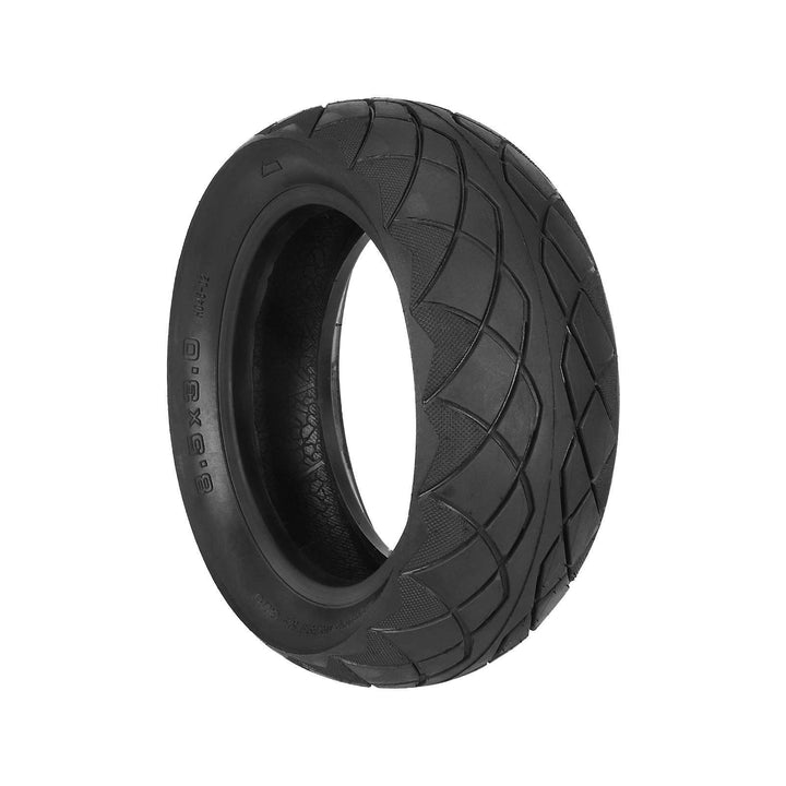 angled view 8.5x3.0 electric scooter road tyre anti slip tread thickened rubber design