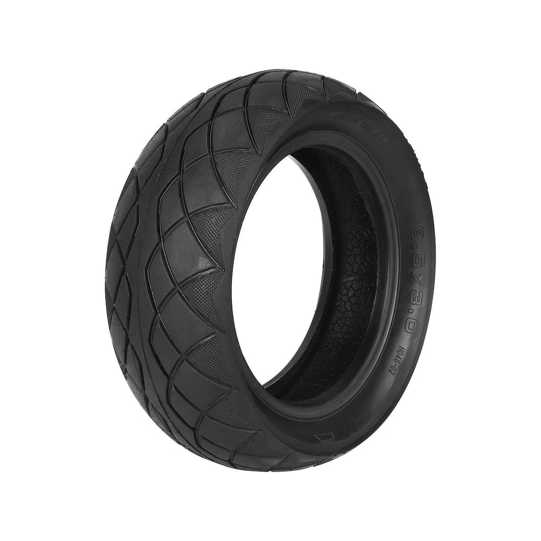 front view 8.5x3.0 electric scooter tyre showing wide road tread pattern for grip and stability