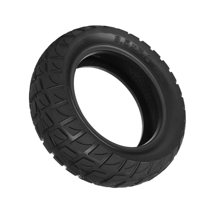 Alternative angle view of the 8.5x3.0 tubeless off-road tyre for electric scooters