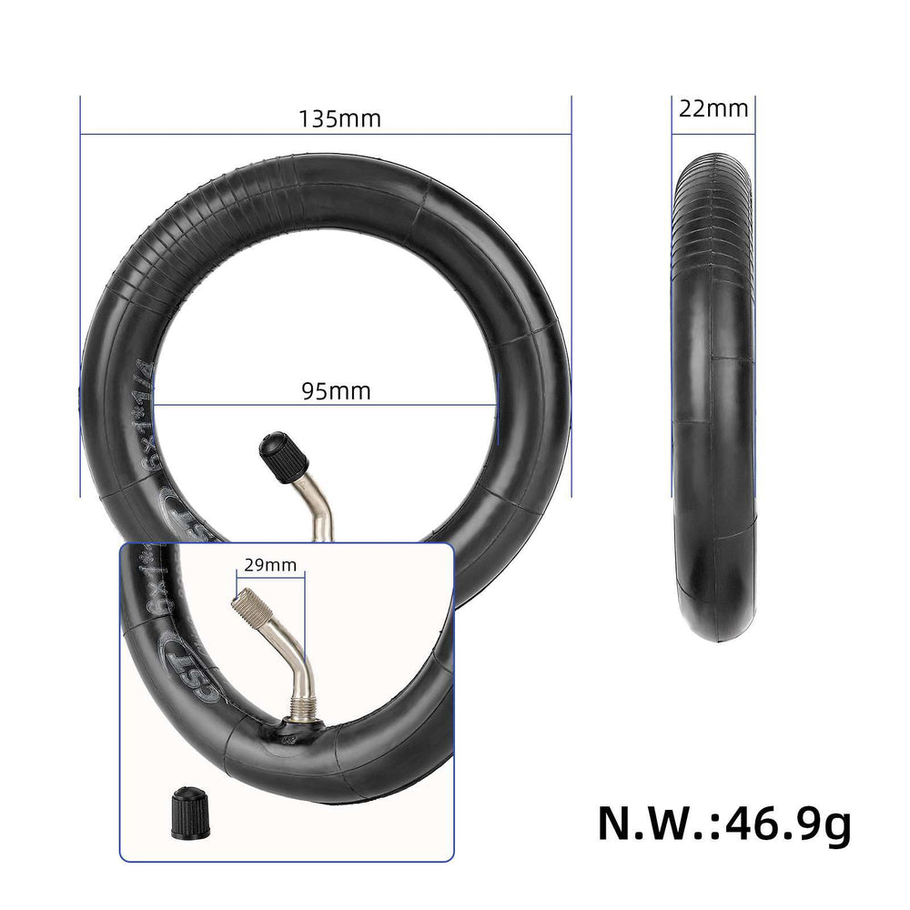 CST 6x1.25 inner tube 45 degree bent valve dimensions electric scooter tube EcoMotion Melbourne