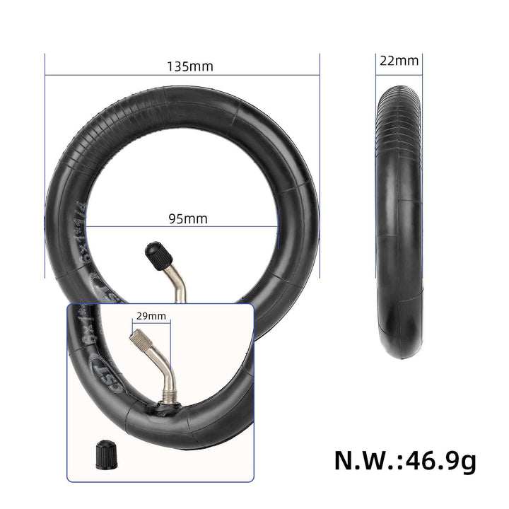 CST 6x1.25 inner tube 45 degree bent valve dimensions electric scooter tube EcoMotion Melbourne