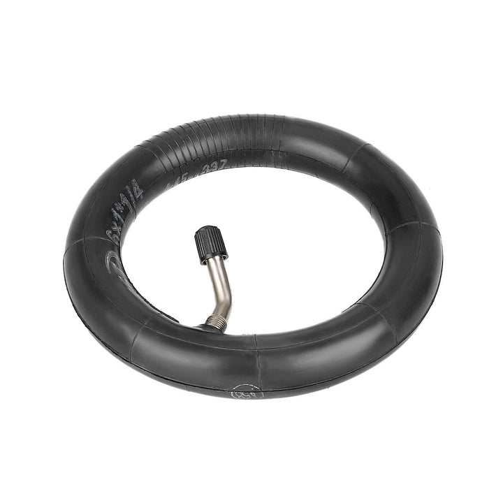 CST 6x1.25 tube with bent valve laid flat showing shape and size EcoMotion